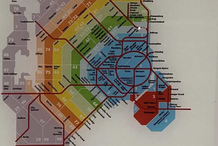 copenhagen travel zone map